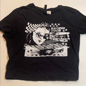 Target Black Short Sleeve Tee with Graphic Design